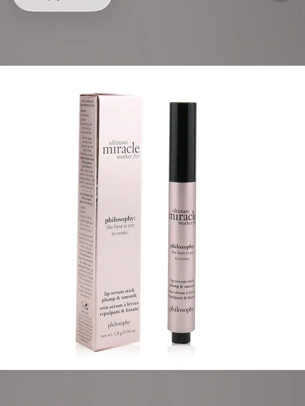 Philosophy Ultimate Miracle Worker Fix Lip Serum Stick — Light Pink